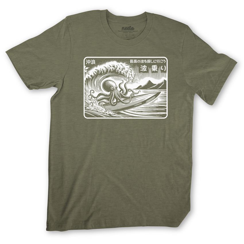 Octopus Surfing T-Shirt